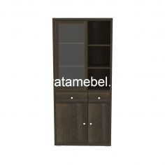 Display Cabinet Reguler Size - EXPO DC 8013/ Old Wood 